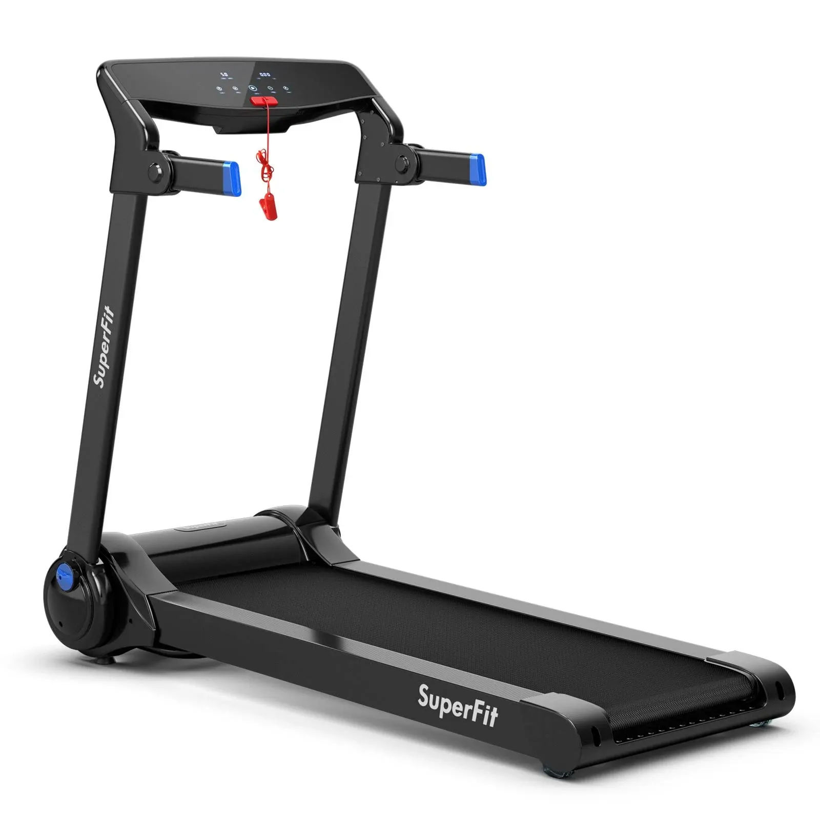 Folding Electric Treadmill 3.0HP Exercise Running Machine w/ App Control Blue