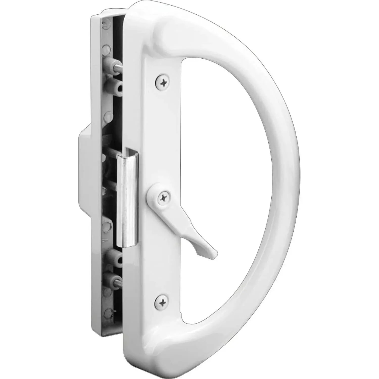 PRIME-LINE Sliding Door Lock: 8 1/4 in Lg, 2 in Wd, 1 7/8 in Ht