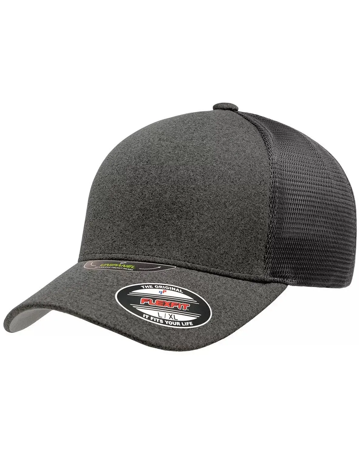 Flexfit 5511UP - Unipanel Trucker Cap L/XL Melange Dark Grey/ White