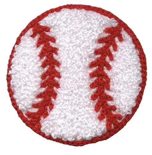 Chenille Baseball Embroidered Iron on Patch