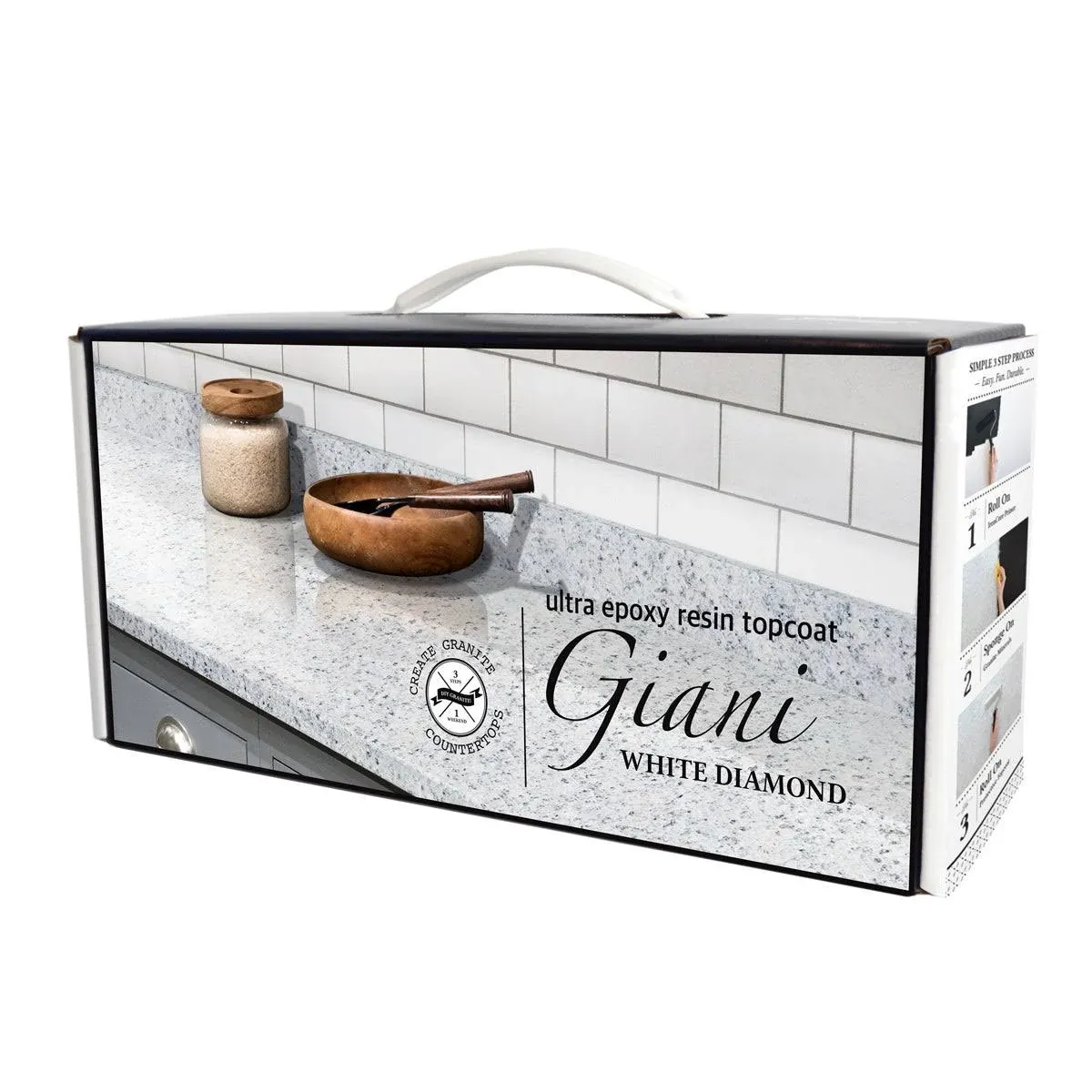 Giani Granite Countertop Paint Kit 2.0 Epoxy topcoat (White Diamond)