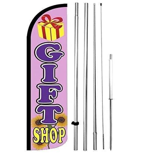 Gift Shop - Windless Feather Swooper Flag Banner Sign Kit pz129-h