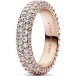 Pandora Cubic Zirconia Timeless Pave Double-Row Ring - Rose Gold