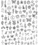 Wholesale Bulk Lots Jewelry Making Silver Charms Mixed Smooth Tibetan Silver Met