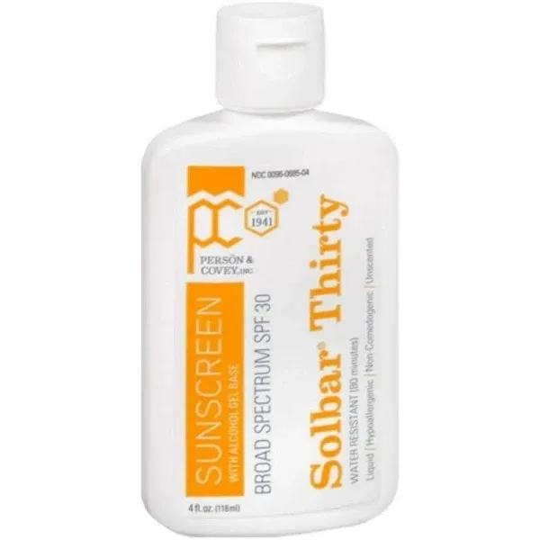 Solbar Sunscreen Liquid SPF 30, 4 oz (Pack of 2)