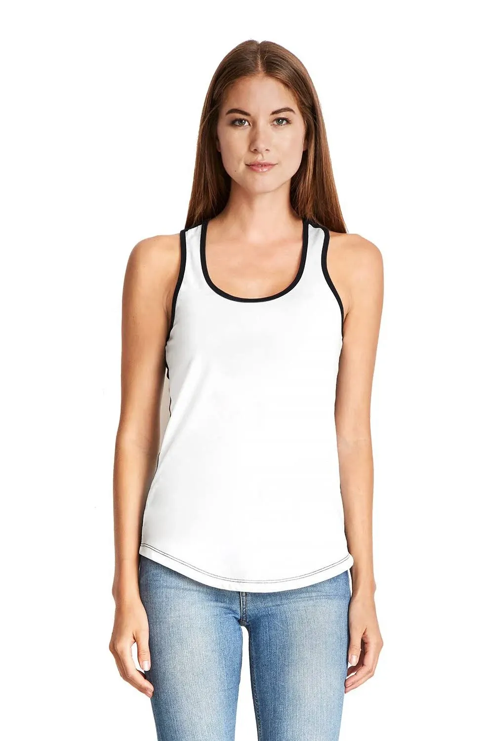 1534 Next Level Ladies' Ideal Colorblock Racerback Tank, Women's, Size: XXL ...