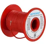 BNTECHGO 22 Gauge Silicone Wire Spool 100 ft Red Flexible 22 AWG Stranded Tinned ...