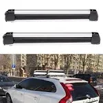 ECCPP Universal Ski/Snowboard Roof Rack,Ski Roof Carrier Fit Most Vehicles Equipped Cross Bars w/Key