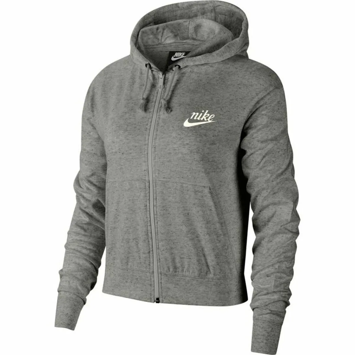 Nike NSW Gym Vintage Hoodie Full Zip Dark Grey Heather/Sail XS