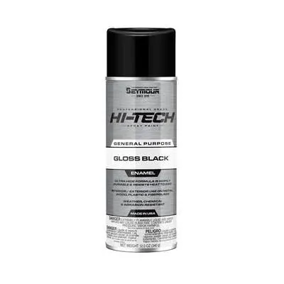 Seymour 16-115 Hi-Tech Enamels Spray Paint, Gloss Black