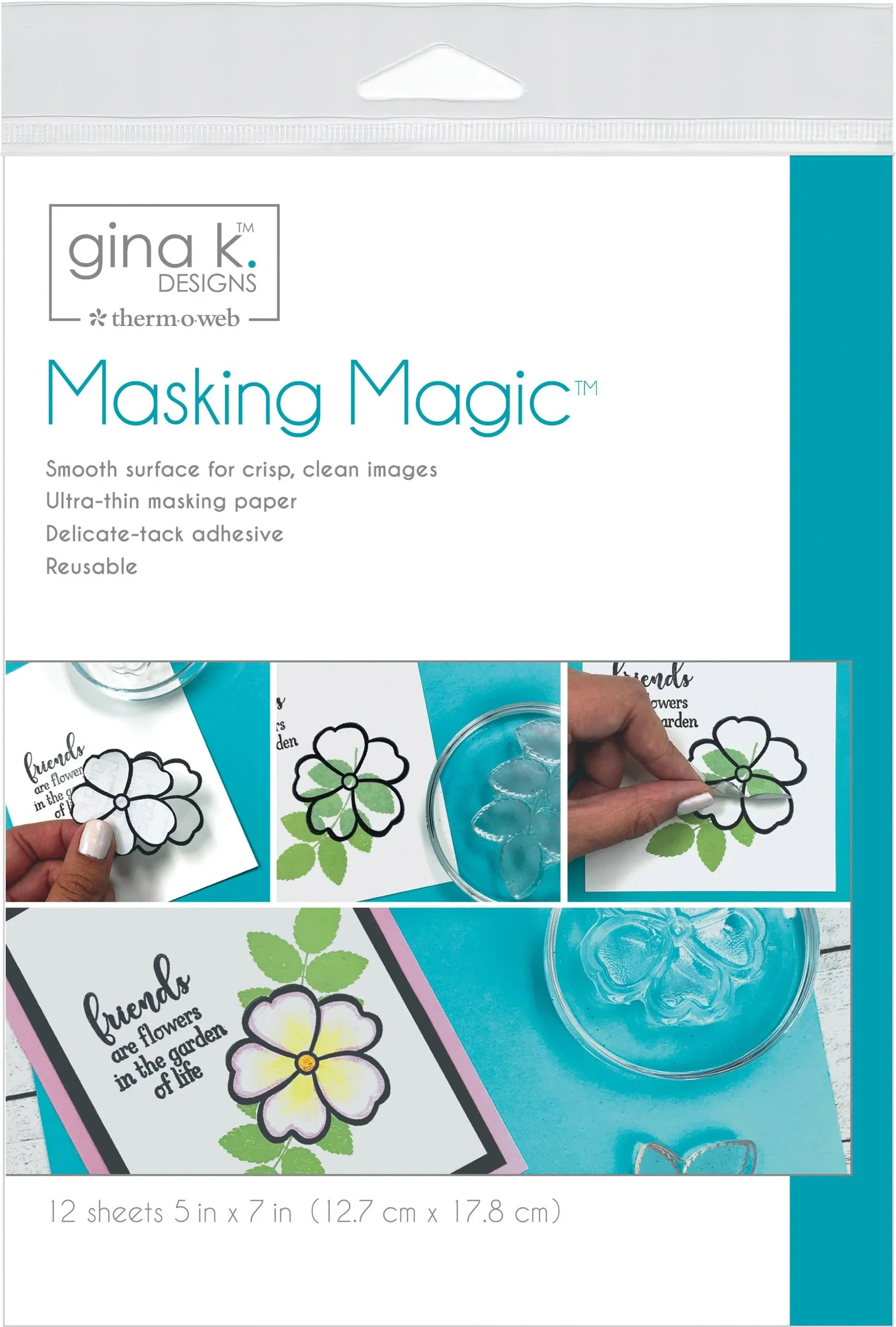 Gina K Designs Masking Magic Sheets, 5" x 7" - 12 Piece - 20280914 | HSN