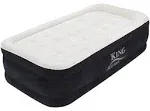 King Koil Luxury Queen Air Mattress with Built-in High Speed Pump, Blow Up Bed Top and Side Flocking, Puncture Resistant, Double High Inflatable