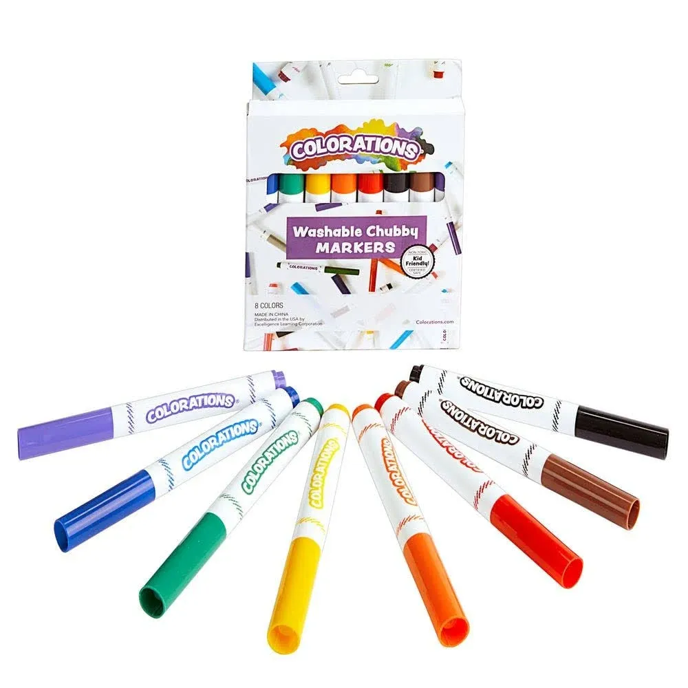 Colorations® Washable Chubby Markers - Set of 8