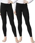 32 Degrees Women&#039;s 2 Pack Ultra Light Thermal Baselayer Legging Pant, Black  S