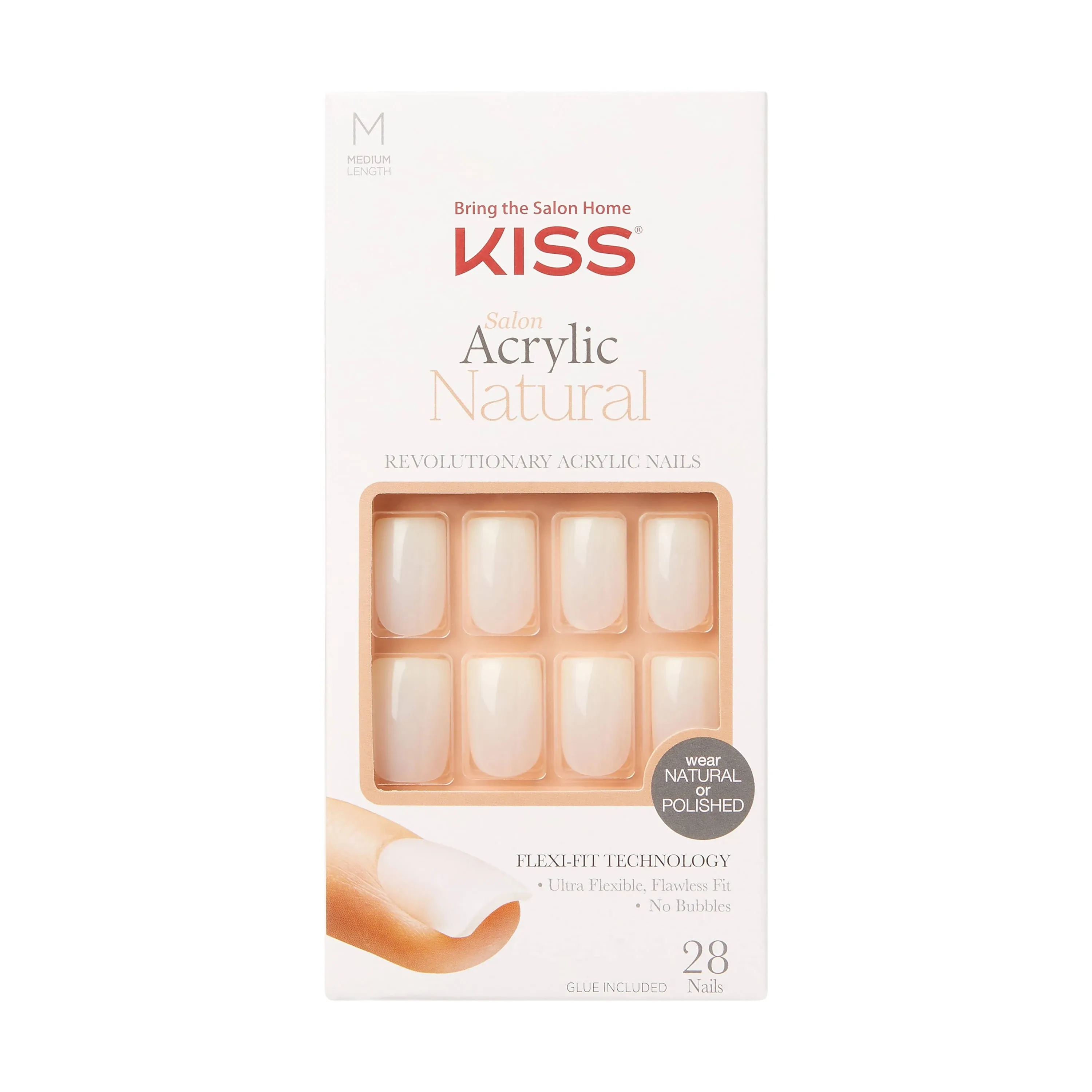 Kiss Salon Acrylic Natural Nail Kit, Sugar Rush