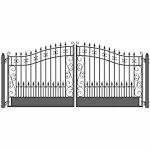 Aleko Venice Style Steel Dual Swing Driveway Gate