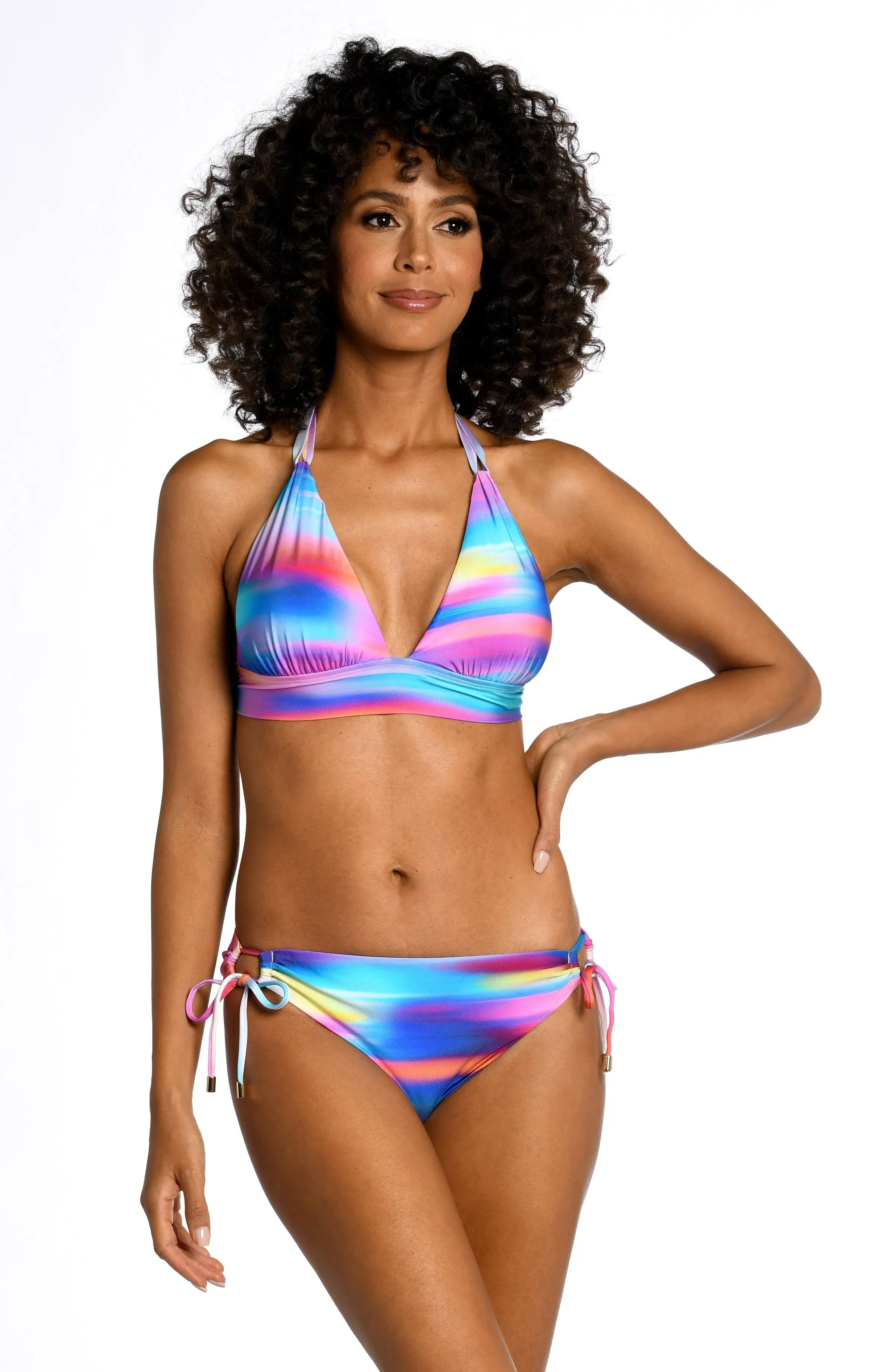 La Blanca Sunset Soft Band Bikini Top Stripe / Multi