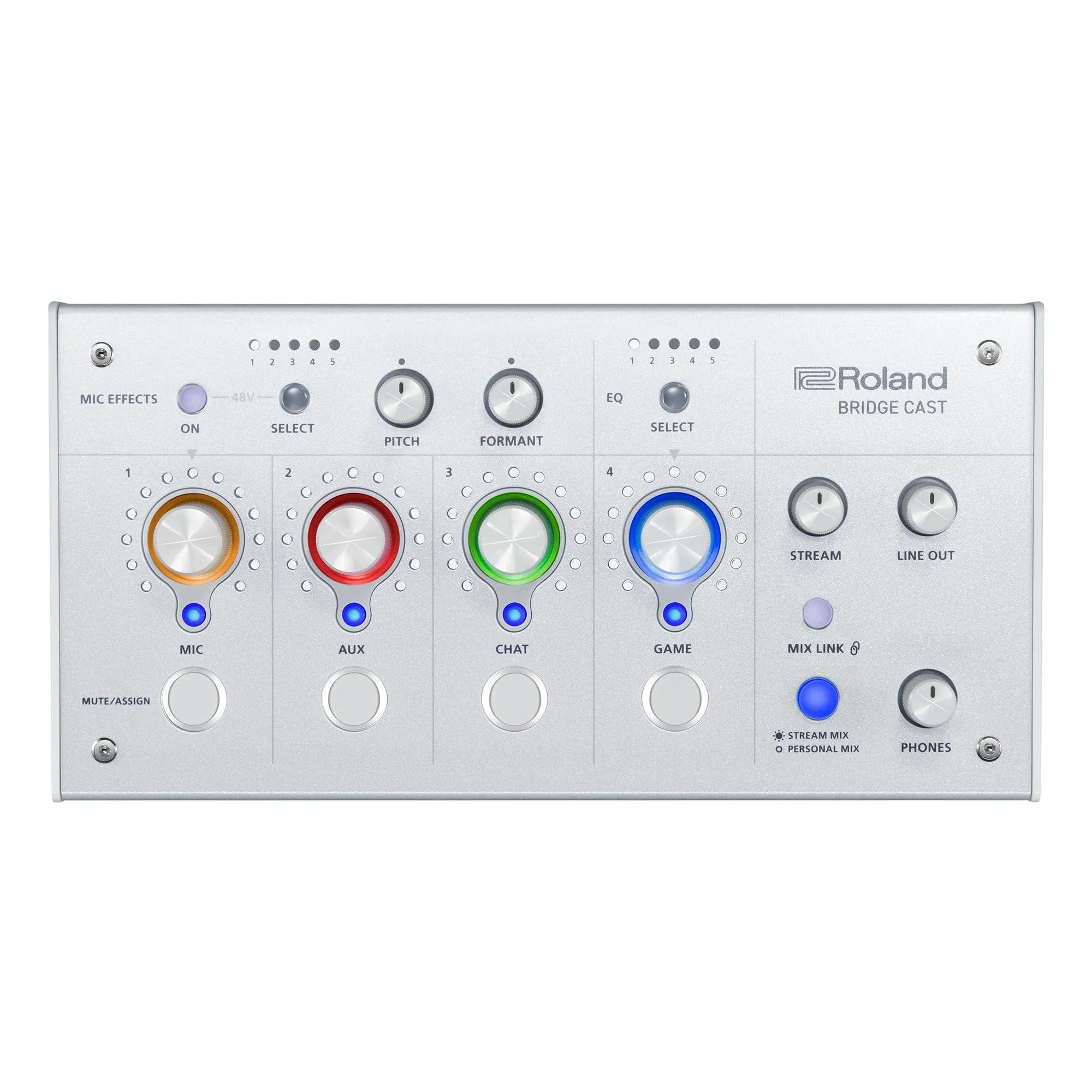 Roland Bridge Cast Dual-Bus Streaming/Gaming Mixer (Ice White)