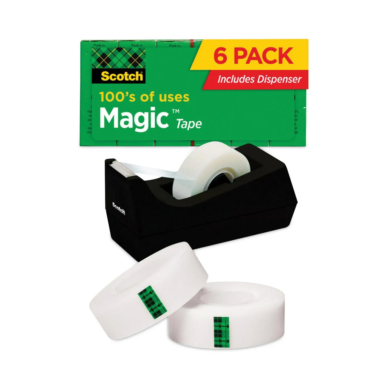 Scotch Magic Tape Desktop Dispenser Value Pack