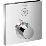 Hansgrohe 15762001 ShowerSelect Square Thermostatic 1-Function Trim - Chrome