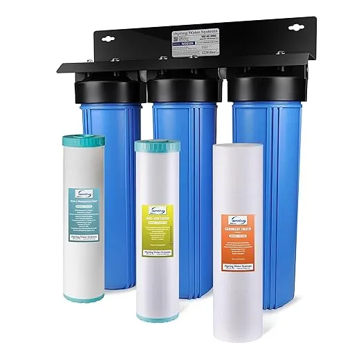 iSpring Sistema de filtro de agua para toda la casa, reduce sedimentos, hierro, sulfuro de hidrógeno, PFAS, plomo, cloro, cloramina, manganeso, sistema de filtración de agua de 3 etapas para toda la