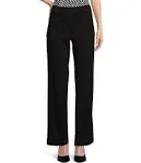 Anne Klein Women's Mid-Rise Pull-On Slash-Pocket Compression Pants