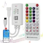 PAUTIX WiFi Music Pixel LED Smart Controller SP511E,for WS2811 WS2812 SM16703 Addressable Dream Color LED Strip Pixels Light DC5V-24V APP/IR Remote Control(NOT for RGB LED Strip Without Smart IC)