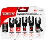 Diablo DOU5S Universal Fit General Purpose Oscillating Blade Set (5-Piece)