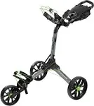 Bag Boy Nitron Auto-Open Push Cart Battleship Gray Lime