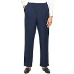 Alfred Dunner Women's Petite Solid Medium Pant