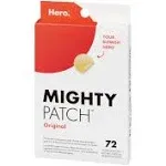 Mighty Patch Original from Hero Cosmetics - Hydrocolloid Pimple Patch, Nightime blemish patch, wake up to clearer looking skin, suitable for sensitive skin (72 Count)