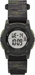 Timex TW7C77500 Kid&#039;s Digital 35mm Green Camo Fastwrap Fabric Strap Watch