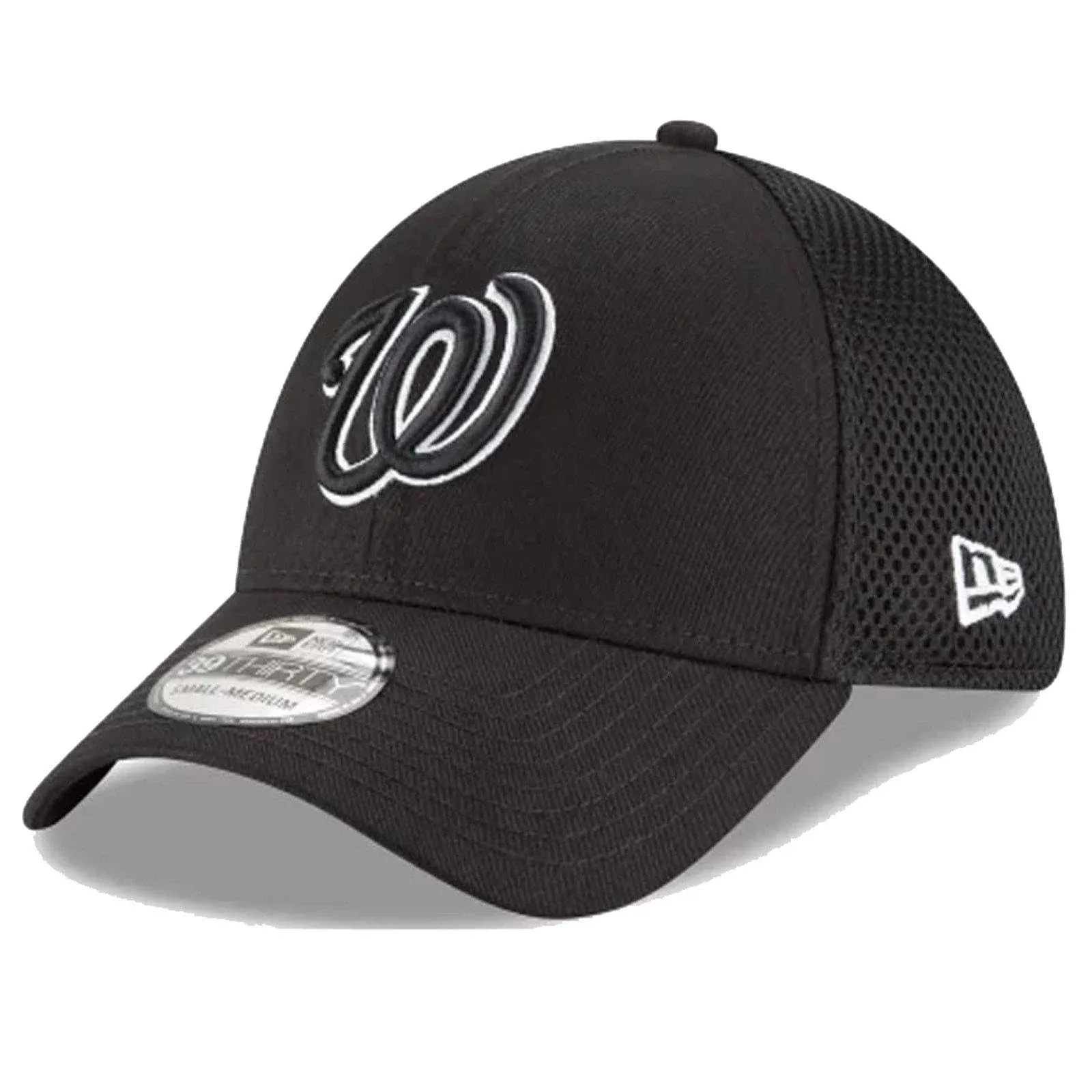 New Era Authentic Washington Nationals Black Neo 39THIRTY Flex Hat (Medium/Large) - M/L