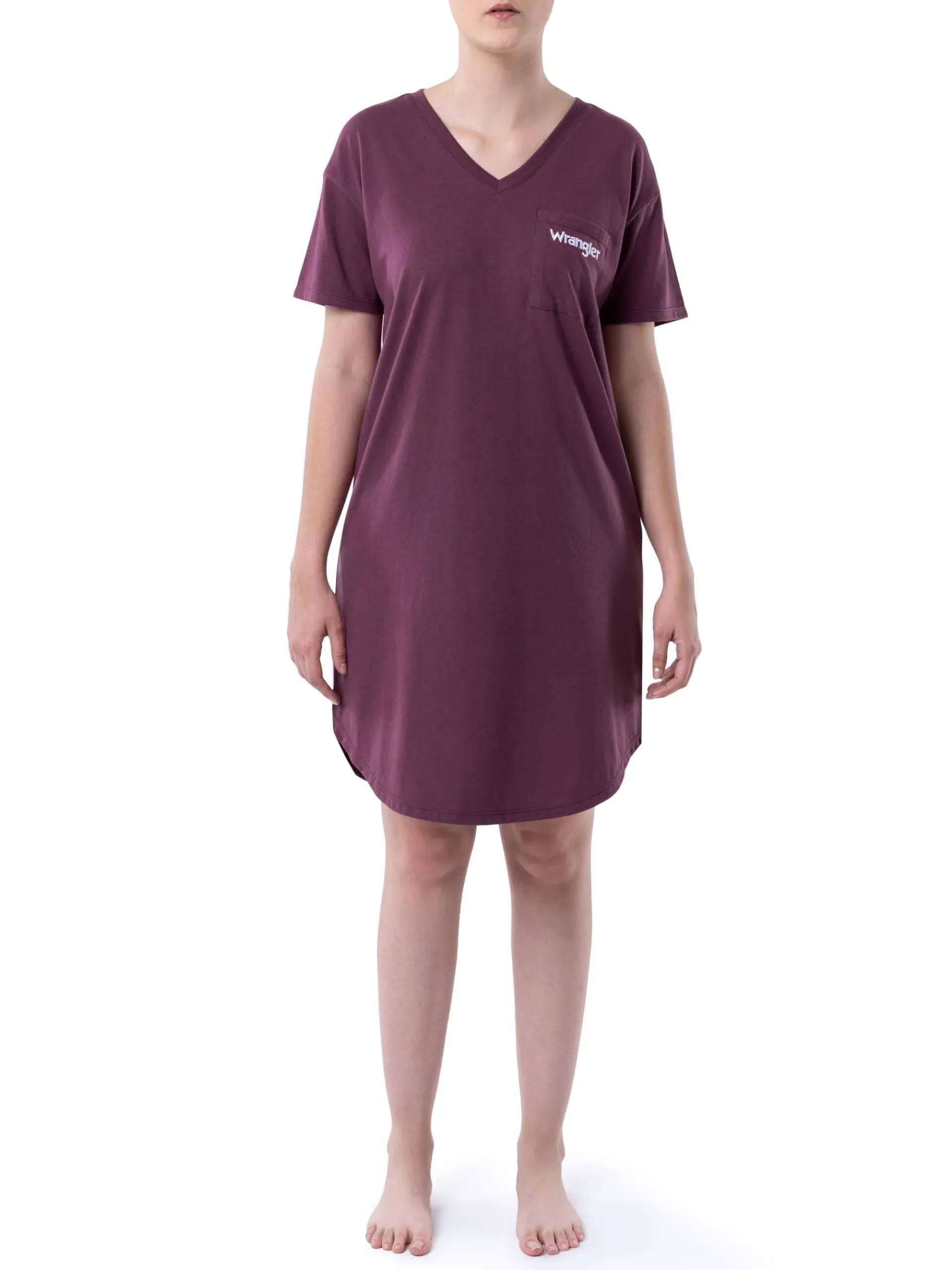 Wrangler Women's Short Sleeve V-Neck Sleepshirt