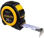 Komelon 7325; 25&#039; X 1&#034; Magnetic Maggrip Tape Measure, Yellow/Black