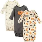 Hudson Baby Infant Boy Cotton Long-Sleeve Gowns 3pk, Forest, 0-6 Months