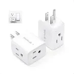 TROND Multi Plug Wall Outlet Extender - 2 Pack Electrical Outlet Splitter Min...