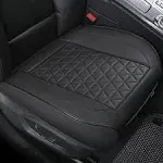 Black Panther 1 Pair Luxury Faux Leather Car Seat Covers Front Bottom Seat Cushion Covers, Anti-Slip and Wrap Around The Bottom, Fit 95% of Vehicles