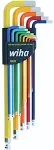 Wiha 66981 - 13 Piece Ball End Color Coded Hex L-Key Set - inch