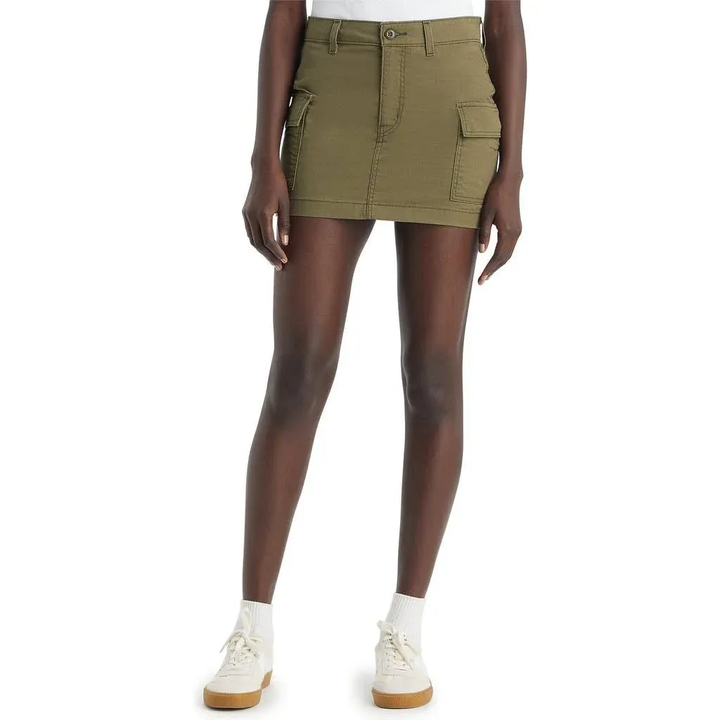 Levi's Womens Mini Cargo Skirt Women's Skirt Olive Night : 24