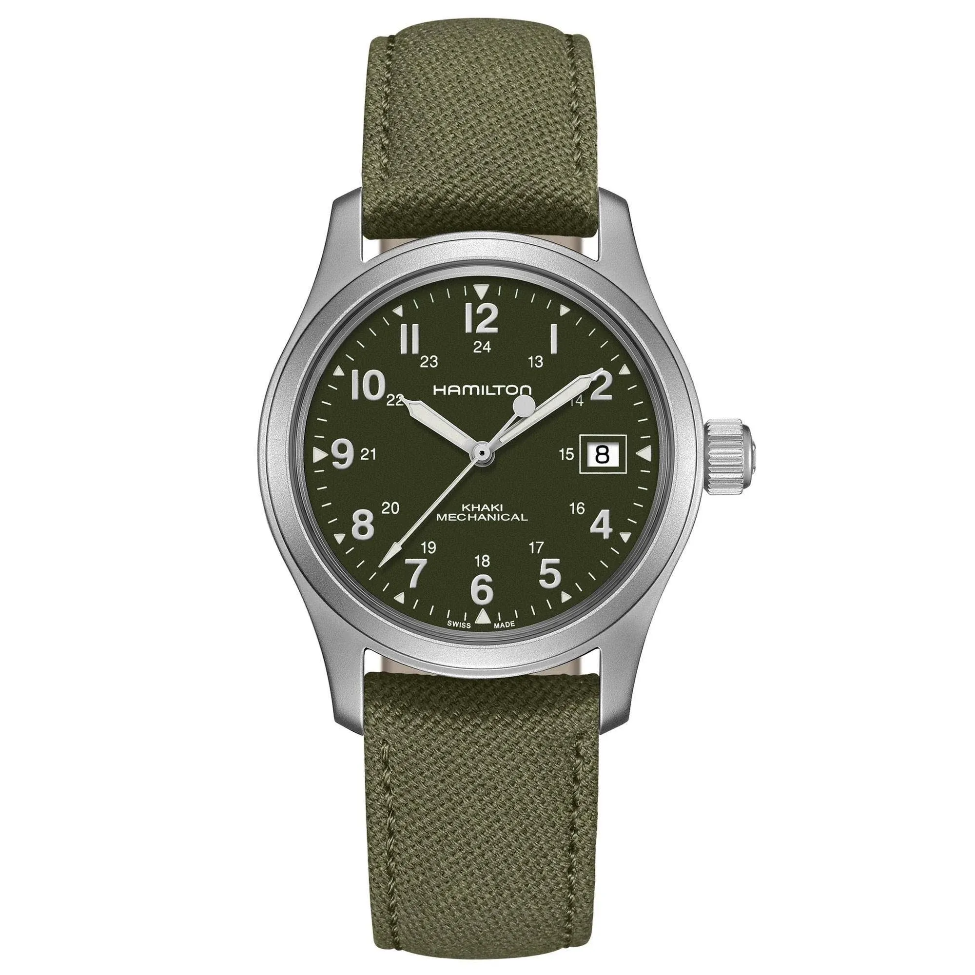 Hamilton Khaki Field Mechanical Green Dial Men's Watch H69439363