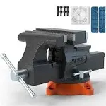 VEVOR Bench Vise 360 Swivel Locking Base Ductile Iron