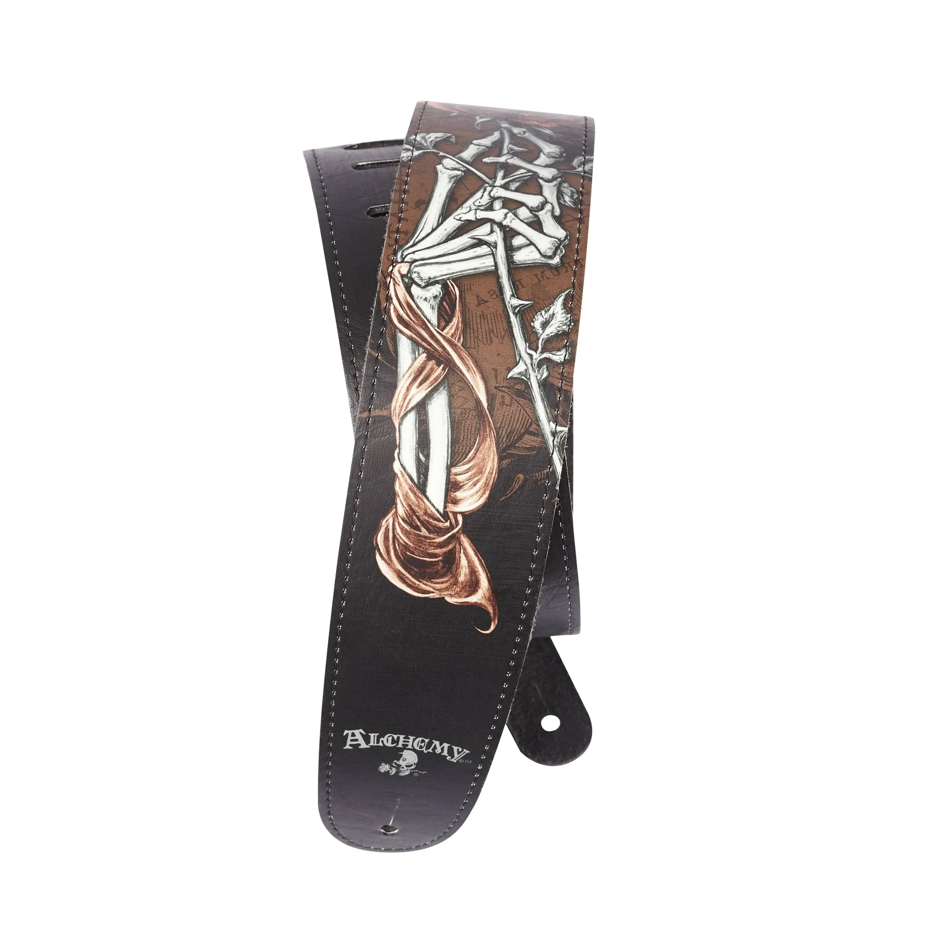 D'Addario Alchemy Leather Guitar Strap - Cryptorosa