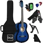 Best Choice Products 38in Beginner Acoustic Guitar Starter Kit w/ Gig Bag, Strap, Strings - Sunburst