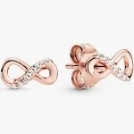 Pandora Rose Sparkling Infinity Stud Earrings 288820C01