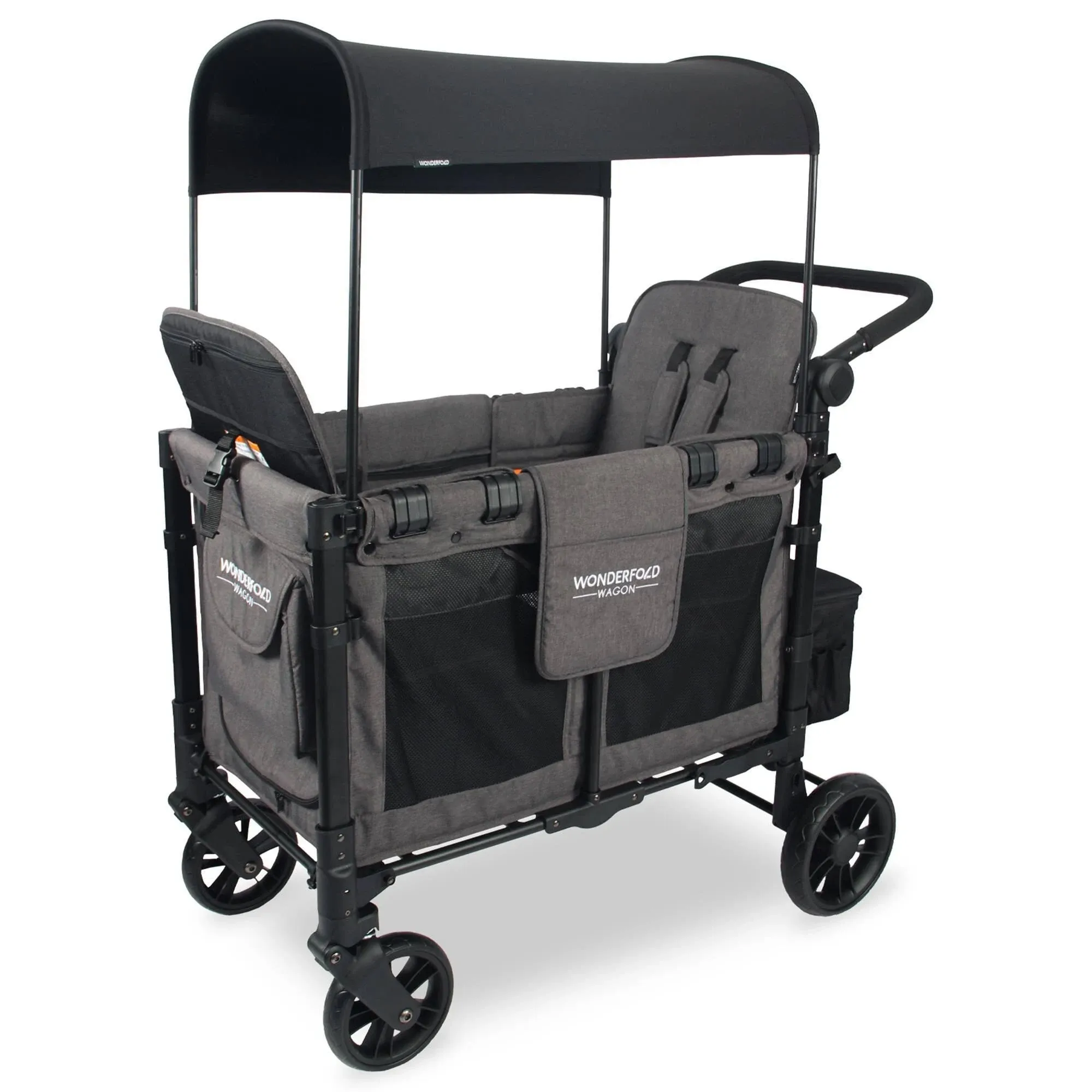 Wonderfold W2 Elite Double Stroller Wagon (2 Seater) Charcoal Gray