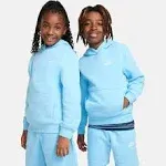 Kids' Nike Sportswear Club Fleece Hoodie Medium Aquarius Blue/White