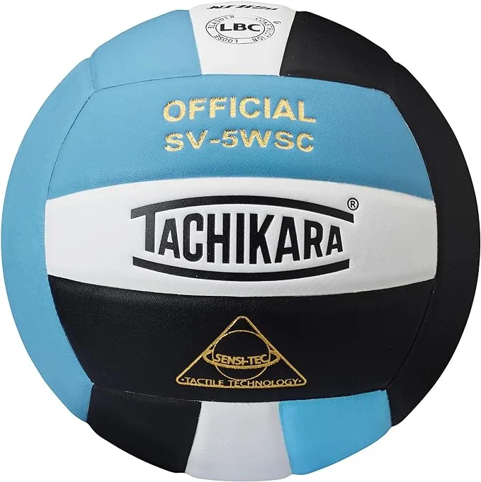 Tachikara SV5WSC Sensi-Tec Composite Volleyball (POWDER Blue, Black)