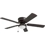 Harbor Breeze Armitage 52-in Bronze LED Indoor Flush Mount Ceiling Fan